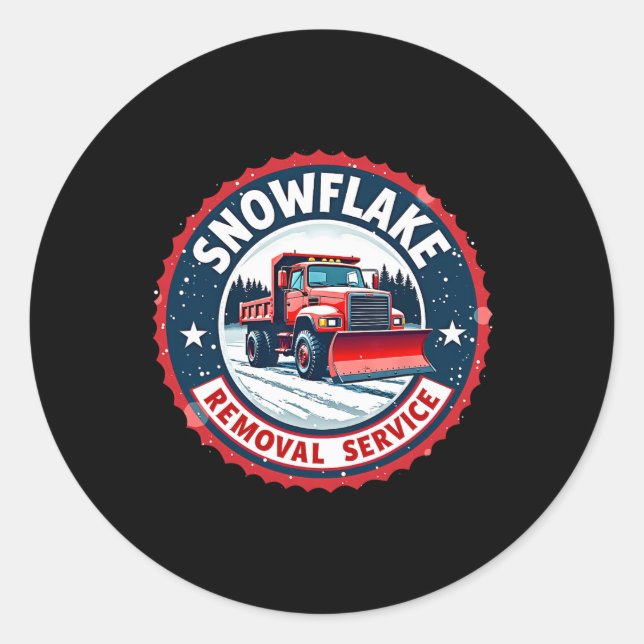 Sticker Rond Le service de suppression des flocs de neige de Tr (Devant)