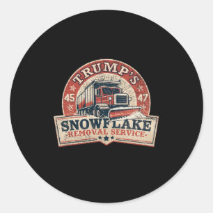 Sticker Rond Le service de suppression des flocs de neige de Tr