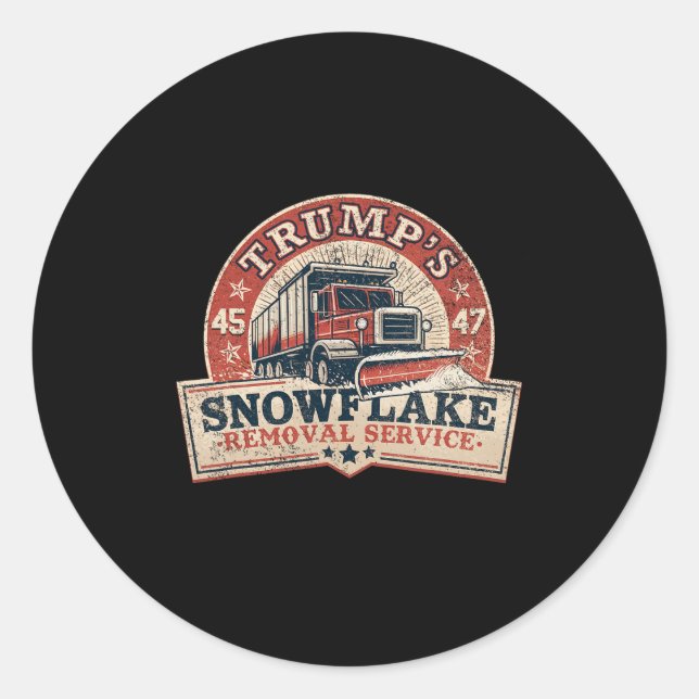 Sticker Rond Le service de suppression des flocs de neige de Tr (Devant)