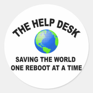 Sticker Rond Le service SVP - sauvetage du monde