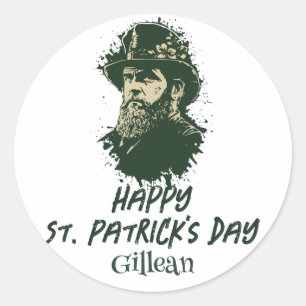 Sticker Rond Le Shamrock vintage de la St. Patrick personnalise