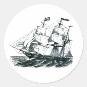 Sticker Rond Le signet de bateau de navigation de la "Floride"