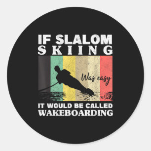 Sticker Rond Le slalom ski était facile pour les athlètes de wa
