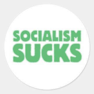 Sticker Rond Le socialisme a du mal