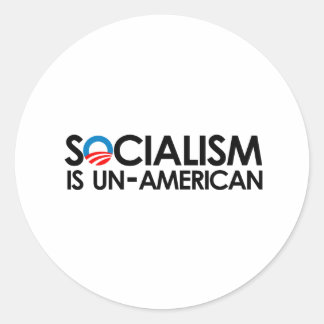 Sticker Rond Le socialisme est non-américain