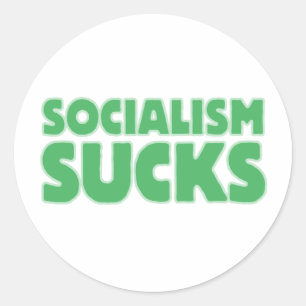 Sticker Rond Le socialisme suce