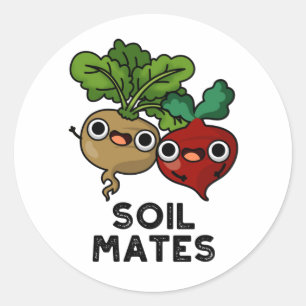 Sticker Rond Le sol Mates Funky Beet Root Pun