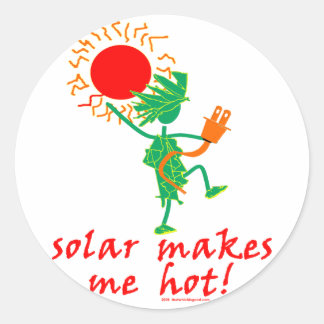 Sticker Rond Le Solar Me Fait Chaud !