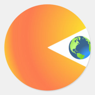 Sticker Rond Le Soleil Avalera la Terre
