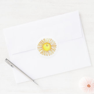 Sticker Rond Le soleil brille -
