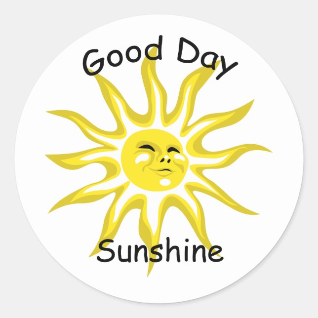 Sticker Rond Le soleil du jour (Devant)