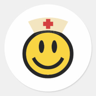Sticker Rond Le sourire des infirmières