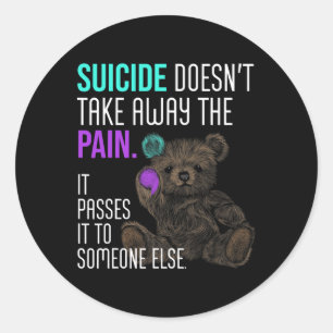 Sticker Rond Le suicide n'a pas perdu la peine