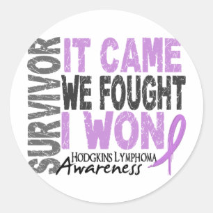 Sticker Rond Le survivant de lymphome de Hodgkins qu'il est