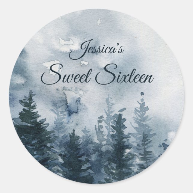 Sticker Rond Le Sweet sixteen forestier de Misty (Devant)