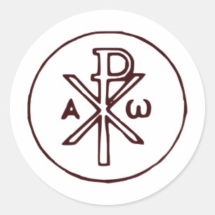 Sticker Rond Le symbole du chrisme Chi-Rho 