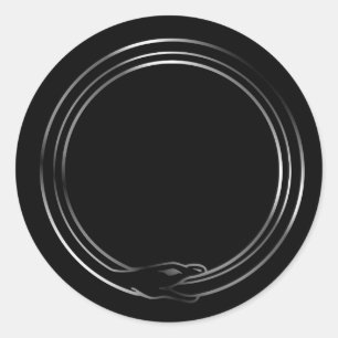 Sticker Rond Le symbole du serpent d'Ouroboros