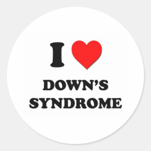 Sticker Rond Le syndrome de I Love Down