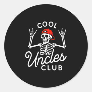 Sticker Rond Le T-shirt de l'oncle Club des oncles cool Funny S