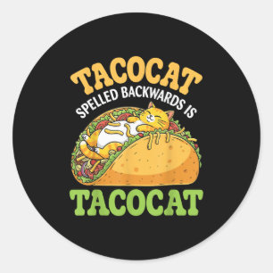 Sticker Rond Le Tacocat Arrimé À L'Arrière Est Le Tacocat Avec