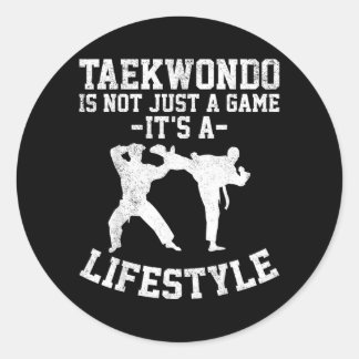 Sticker Rond Le Taekwondo N'est Pas Seulement Un Jeu C'est Un M