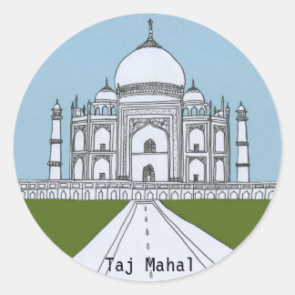 Sticker Rond Le Taj Mahal