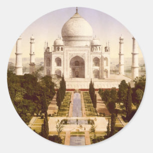 Sticker Rond Le Taj Mahal à Âgrâ Inde