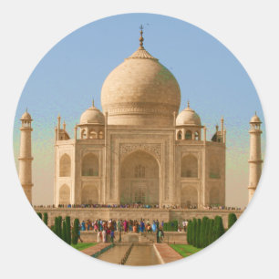 Sticker Rond le Taj Mahal lumineux