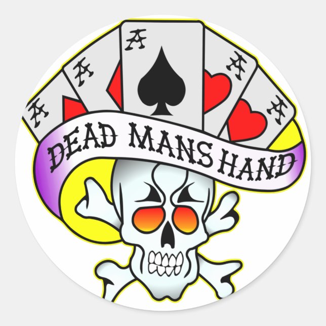 Sticker Rond Le tatouage de Dead Man (Devant)