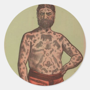 Sticker Rond Le tatoué grec