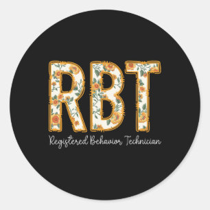 Sticker Rond Le Technicien De Comportement Enregistré Rbt Tombe