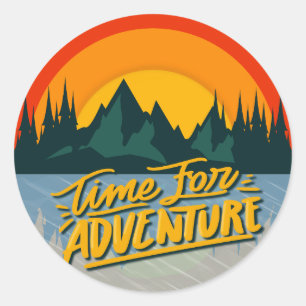 Sticker Rond Le temps de l'aventure