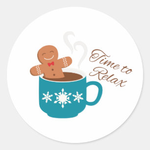Sticker Rond Le Temps De Se Détendre
