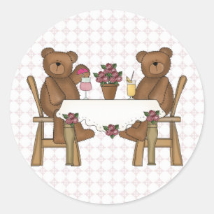 Sticker Rond Le temps de Teddy Bear pour la limonade
