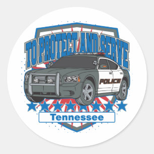 Sticker Rond Le Tennessee pour protéger et servir la voiture d