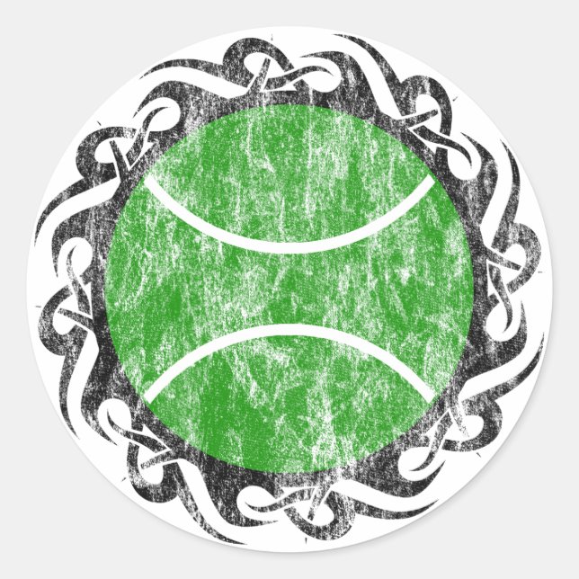 Sticker Rond le tennis. tribal. (Devant)