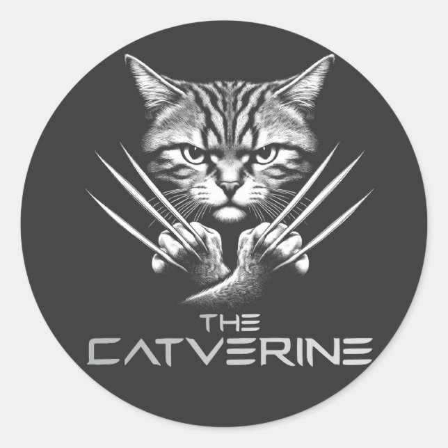 Sticker Rond Le thème de l'Halloween de Catverine (Devant)