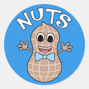 Sticker Rond Le thème des noix ou pas de noix révèle des autoco