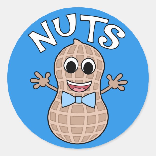 Sticker Rond Le thème des noix ou pas de noix révèle des autoco (Devant)