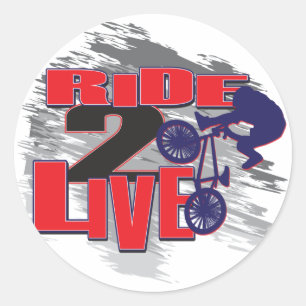 Sticker Rond Le tour 2 vivant vivent 2 cavalier du tour BMX