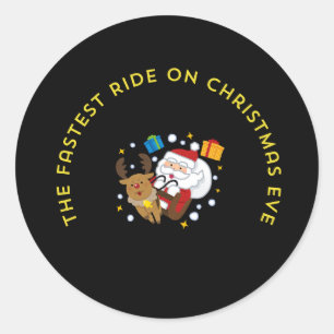 Sticker Rond le trajet le plus rapide la veille de Noël