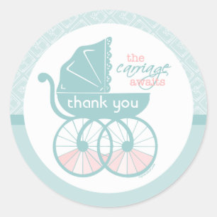 Sticker Rond Le transport attend