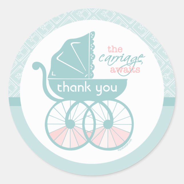 Sticker Rond Le transport attend (Devant)