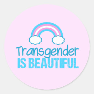 Sticker Rond Le transsexuel est beau