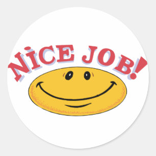 Sticker Rond Le travail gentil !