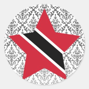 Sticker Rond Le Trinidad+et+Étoile du Tobago