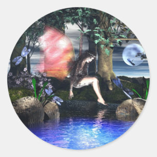 Sticker Rond Le trou d'eau