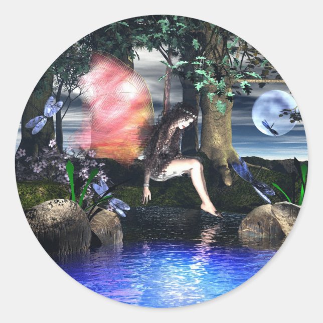 Sticker Rond Le trou d'eau (Devant)