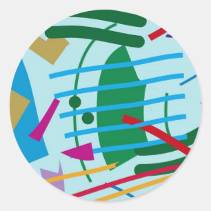 Sticker Rond Le tsunami