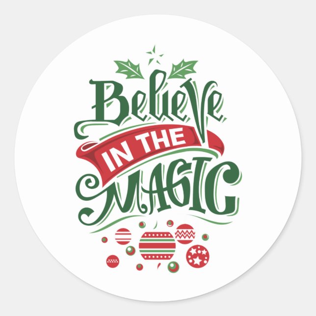 Sticker Rond Le Typographe du Magic Christmas (Devant)